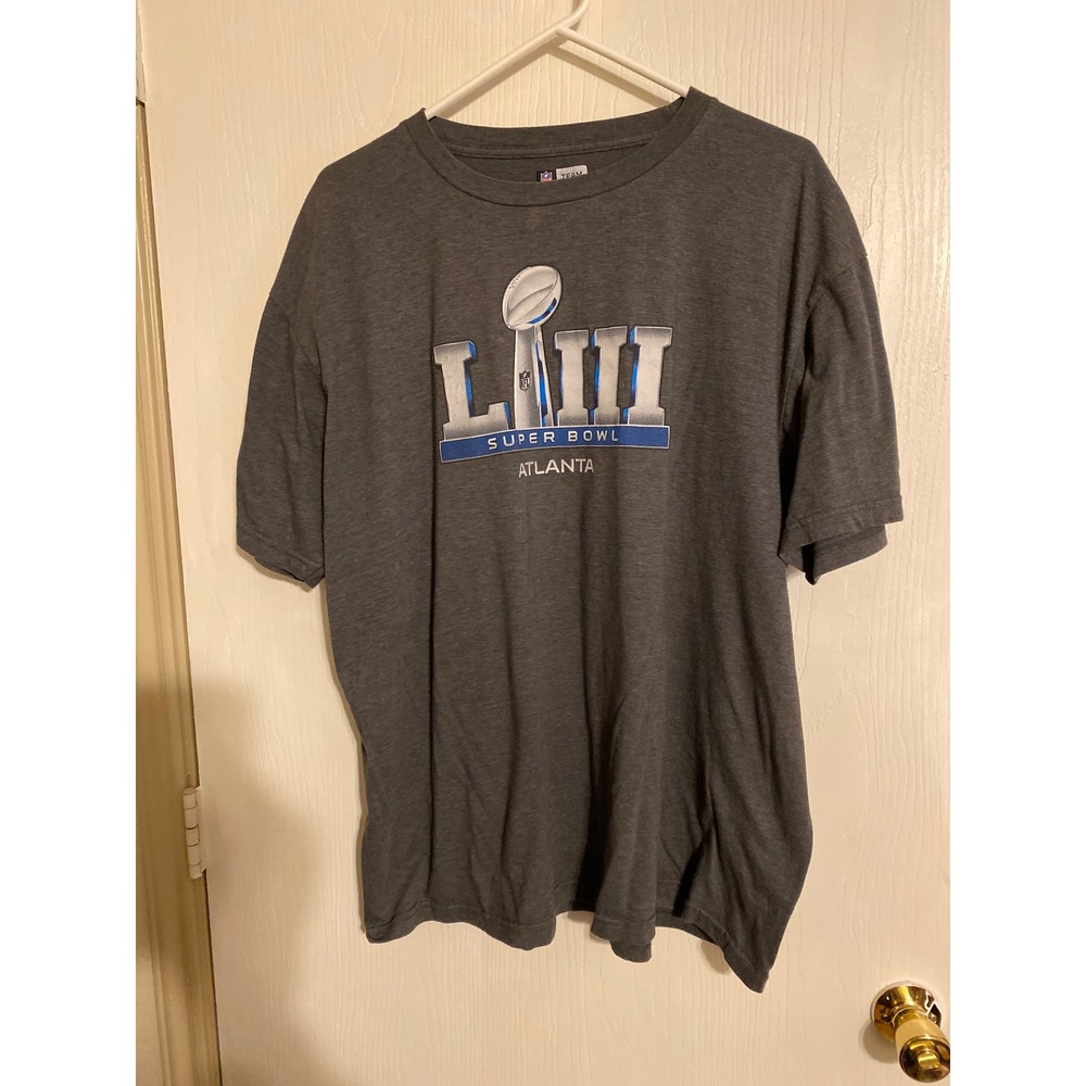 NFL Team Apparel Super Bowl LIII Atlanta 
Mens 2XL Charcoal Gray Heather
0181